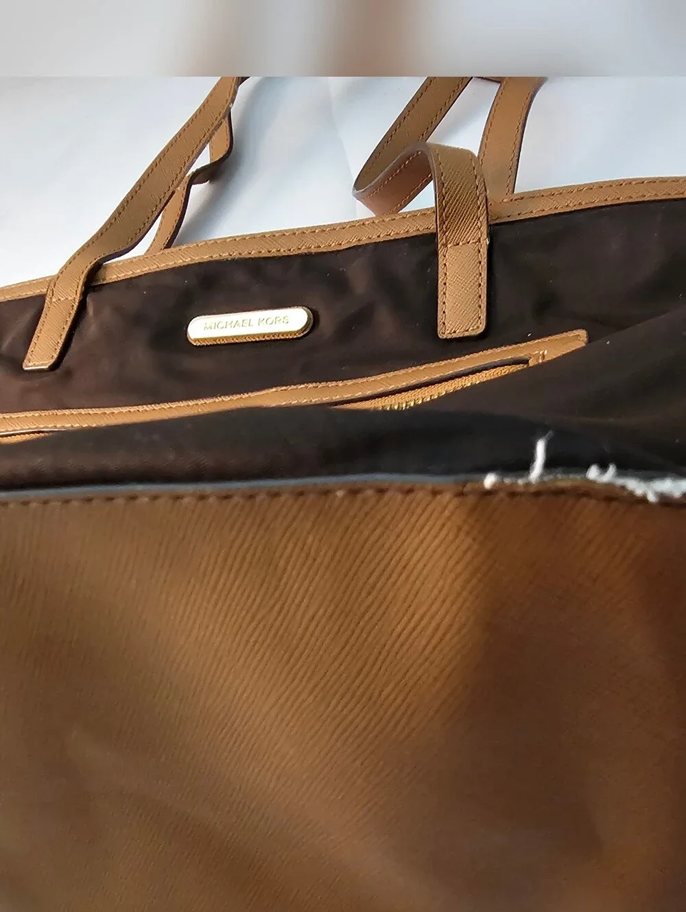 Michael Kors Kempton Brown and Tan Tote Bag
